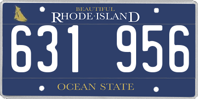 RI license plate 631956