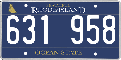 RI license plate 631958