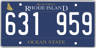 RI license plate 631959