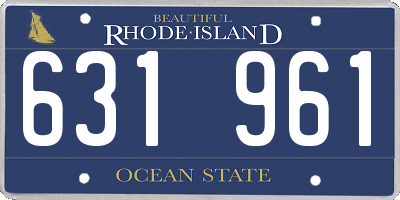 RI license plate 631961