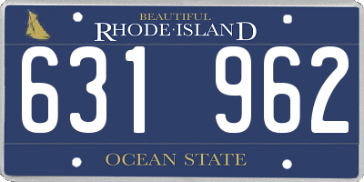 RI license plate 631962