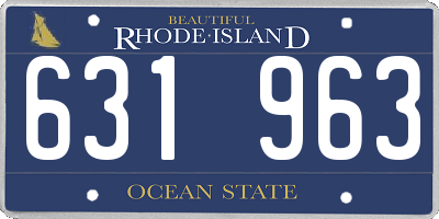 RI license plate 631963