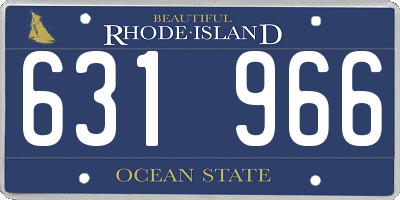 RI license plate 631966
