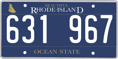 RI license plate 631967