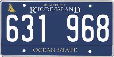 RI license plate 631968
