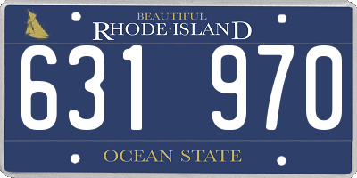 RI license plate 631970