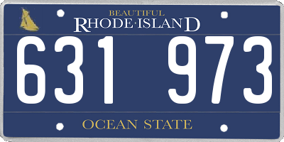 RI license plate 631973