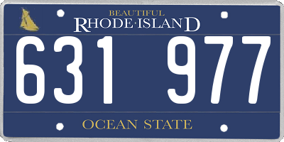 RI license plate 631977