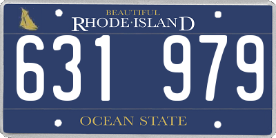 RI license plate 631979