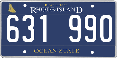 RI license plate 631990