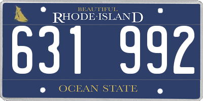 RI license plate 631992