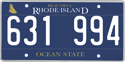 RI license plate 631994