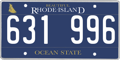 RI license plate 631996