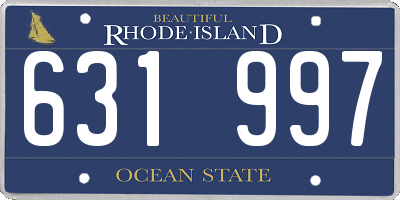 RI license plate 631997