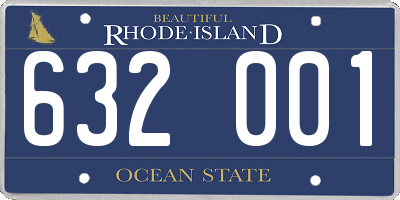 RI license plate 632001