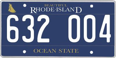 RI license plate 632004