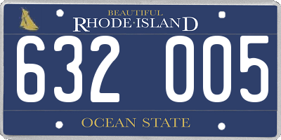 RI license plate 632005