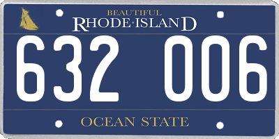 RI license plate 632006