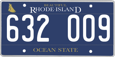 RI license plate 632009