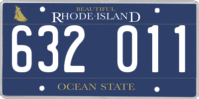 RI license plate 632011