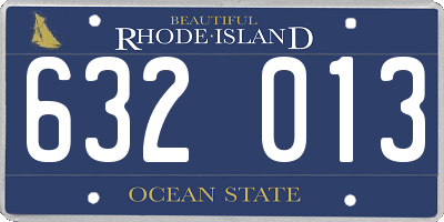 RI license plate 632013