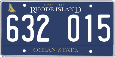 RI license plate 632015