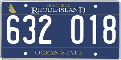 RI license plate 632018