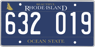 RI license plate 632019