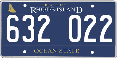 RI license plate 632022