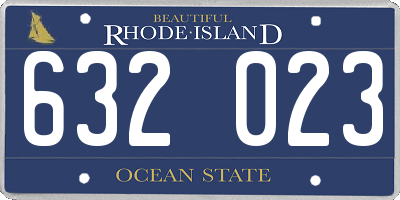 RI license plate 632023