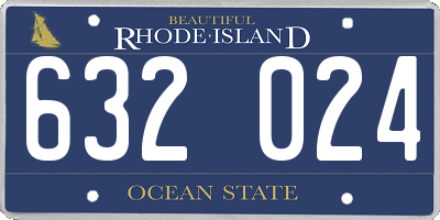 RI license plate 632024