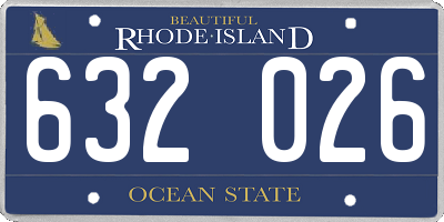 RI license plate 632026