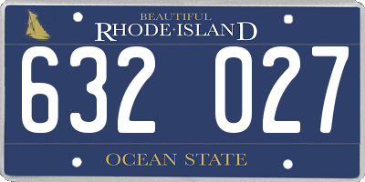 RI license plate 632027