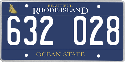RI license plate 632028