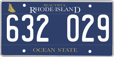 RI license plate 632029