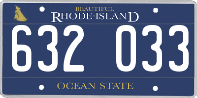 RI license plate 632033