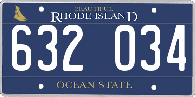 RI license plate 632034