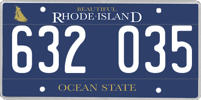 RI license plate 632035