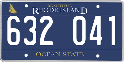 RI license plate 632041