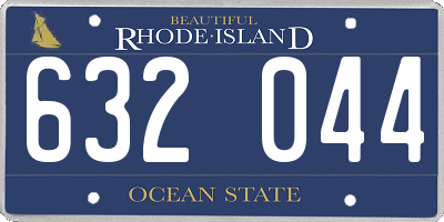RI license plate 632044