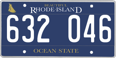 RI license plate 632046