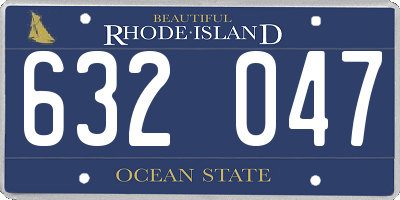 RI license plate 632047