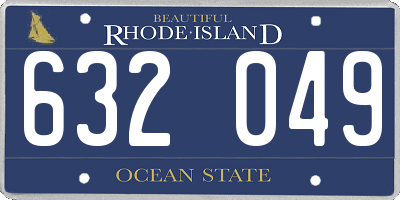 RI license plate 632049