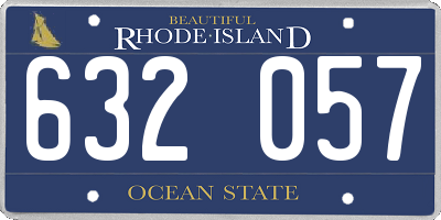 RI license plate 632057