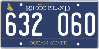 RI license plate 632060