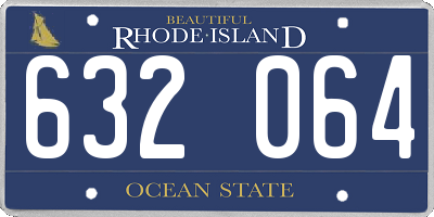 RI license plate 632064