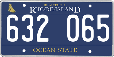 RI license plate 632065