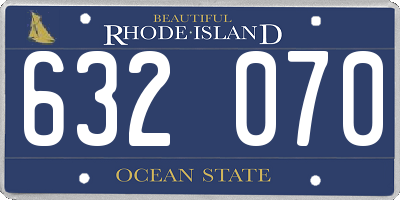 RI license plate 632070