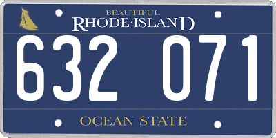 RI license plate 632071