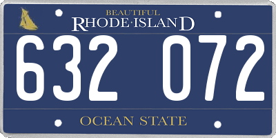 RI license plate 632072